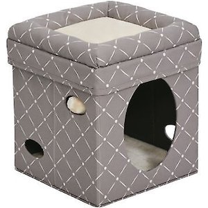 MidWest Curious Cube Cat Condo, Geometric Mushroom