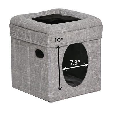 Show full view: MidWest Curious Cube Cat Condo, Silver slide 3 of 9