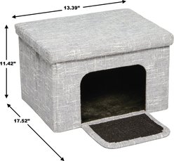 MidWest Curious Cube Cat Condo, Silver slide 2 of 4