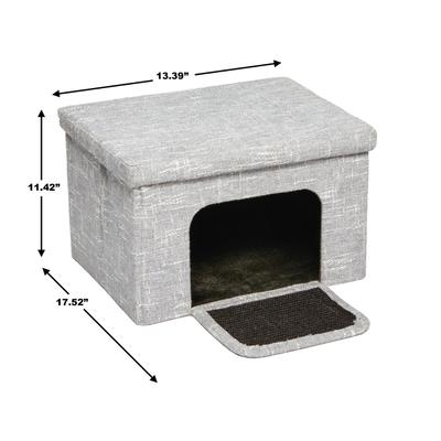 Show full view: MidWest Curious Cube Cat Condo, Silver slide 3 of 6