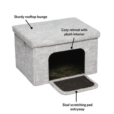 Show full view: MidWest Curious Cube Cat Condo, Silver slide 4 of 6