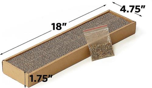 Show full view: MidWest Curious Cube Condo, Brown Suede + Catty Scratch Cat Scratcher with Catnip, Small slide 7 of 10