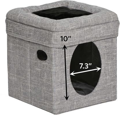 Show full view: MidWest Curious Cube Condo, Silver + Catty Scratch Cat Scratcher with Catnip, Small slide 4 of 10