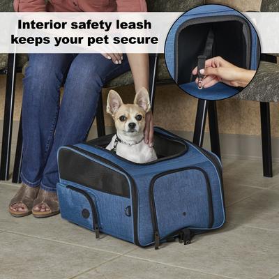 Show full view: MidWest Day Tripper Dog & Cat Backpack, Blue slide 3 of 7