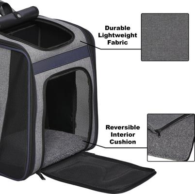 Show full view: MidWest Day Tripper Dog & Cat Backpack, Gray slide 4 of 7