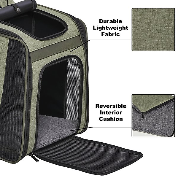 Show full view: MidWest Day Tripper Dog & Cat Backpack, Green slide 4 of 7