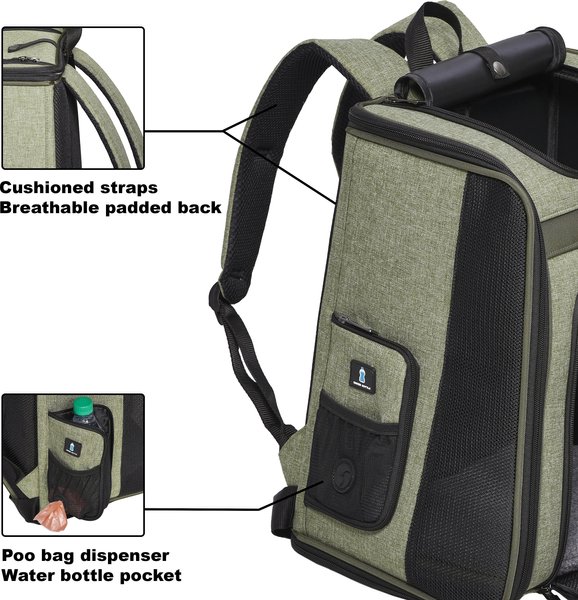 Show full view: MidWest Day Tripper Dog & Cat Backpack, Green slide 5 of 7
