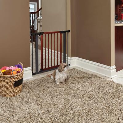 Show full view: MidWest Decorative Wood & Graphite Steel Dog & Cat Gate, 29-in slide 1 of 7