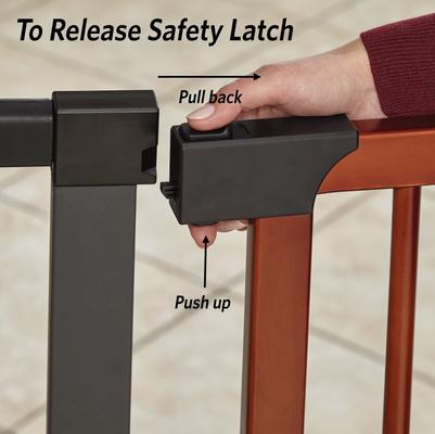 Show full view: MidWest Decorative Wood & Graphite Steel Dog & Cat Gate, 39-in slide 3 of 6