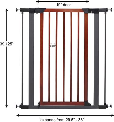 Show full view: MidWest Decorative Wood & Graphite Steel Dog & Cat Gate, 39-in slide 5 of 6