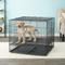 Show in main carousel: MidWest Double Door Collapsible Wire Puppy Crate with 1 inch Floor Grid, 37 inch slide 1 of 10
