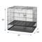 Show in main carousel: MidWest Double Door Collapsible Wire Puppy Crate with 1/2 inch Floor Grid, 35 inch slide 3 of 10