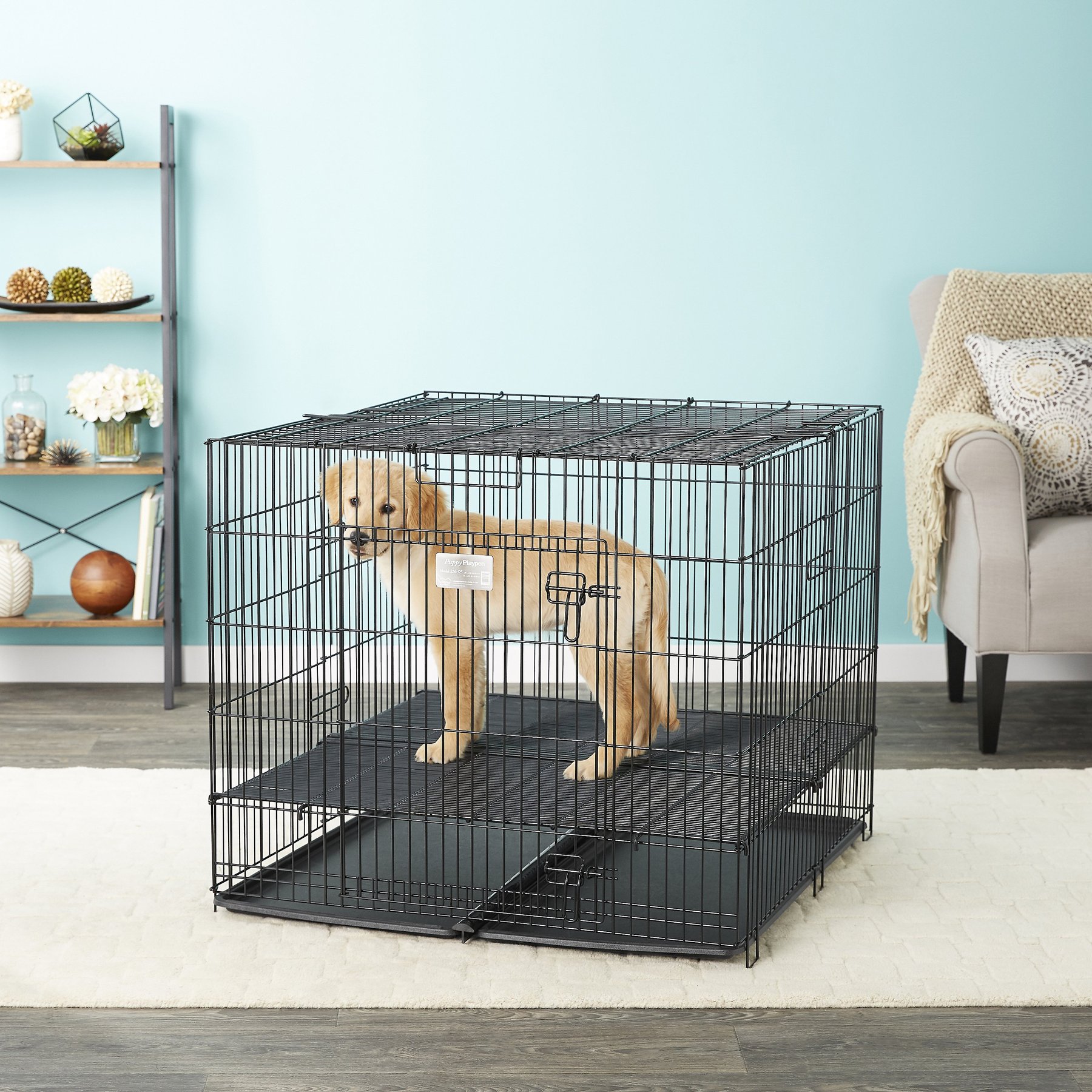 midwest puppy playpen with floor grid
