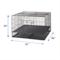 Show in main carousel: MidWest Double Door Collapsible Wire Puppy Crate with 1/2 inch Floor Grid, 48 inch slide 3 of 10