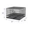 Show in main carousel: MidWest Double Door Collapsible Wire Puppy Crate with 1/2 inch Floor Grid, 48 inch slide 6 of 10