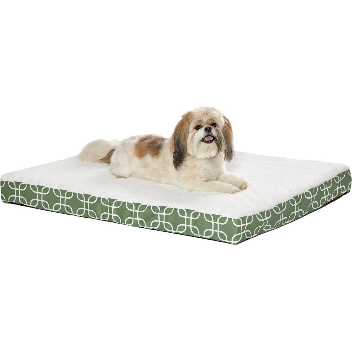 MidWest Double-Thick Orthopedic Pillow Dog Bed, Green, Large