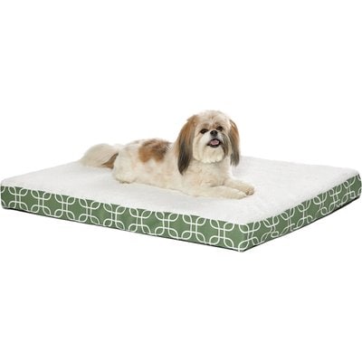 MidWest MidWest Double-Thick Orthopedic Pillow Dog Bed, Green, Large