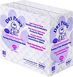 MidWest Dry Paws Training & Floor Protection Pads, 100 count