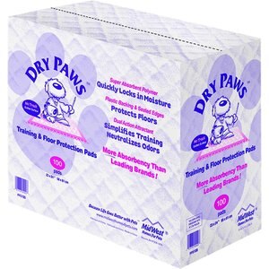 MidWest Dry Paws Training & Floor Protection Pads, 100 count