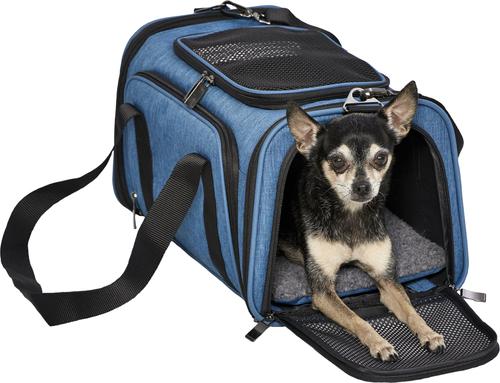 Show full view: MidWest Duffy Dog & Cat Carrier, Blue, Small slide 3 of 11