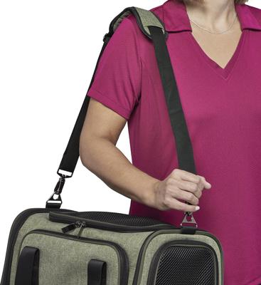 Show full view: MidWest Duffy Dog & Cat Carrier, Green, Medium slide 9 of 11