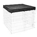 MidWest Exercise Pen Top Fabric Mesh Sunscreen Accessory, Square Configuration, Black