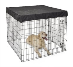 MidWest Exercise Pen Top Fabric Mesh Sunscreen Accessory, Square Configuration, Black slide 2 of 8