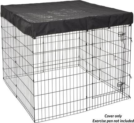Show full view: MidWest Exercise Pen Top Fabric Mesh Sunscreen Accessory, Square Configuration, Black slide 8 of 9
