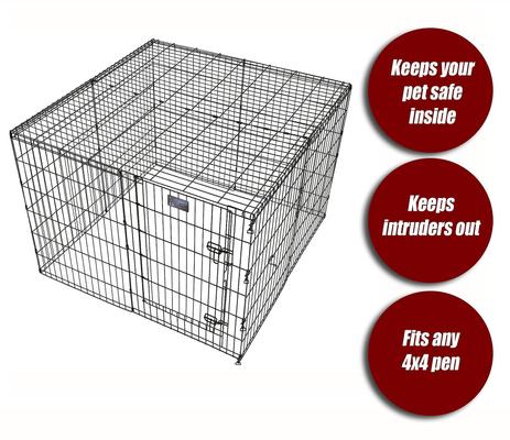 Show full view: MidWest Exercise Pen Wire Mesh Top slide 4 of 6