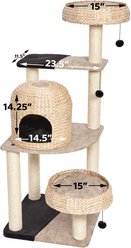 MidWest Feline Nuvo Biscayne 59.75-in Modern Wicker Cat Tree & Condo slide 2 of 4