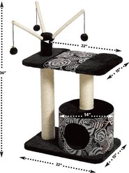 MidWest Feline Nuvo Carnival 37.5-in Faux Fur Cat Tree & Condo slide 2 of 7