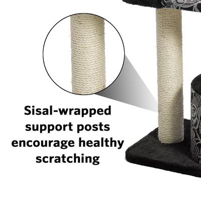 Show full view: MidWest Feline Nuvo Carnival 37.5-in Faux Fur Cat Tree & Condo slide 4 of 10