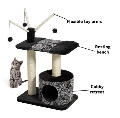 Show full view: MidWest Feline Nuvo Carnival 37.5-in Faux Fur Cat Tree & Condo slide 5 of 10