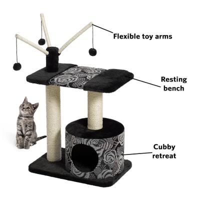Show full view: MidWest Feline Nuvo Carnival 37.5-in Faux Fur Cat Tree & Condo slide 6 of 10