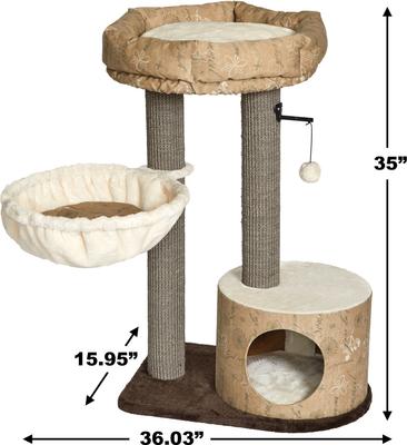 Show full view: MidWest Feline Nuvo Cove 35-in Faux Fur Modern Cat Tree slide 9 of 10