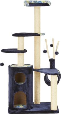 Show full view: MidWest Feline Nuvo Playhouse 61.5-in Faux Fur Cat Tree & Condo slide 2 of 11