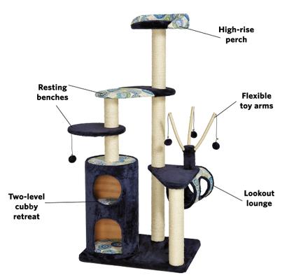 Show full view: MidWest Feline Nuvo Playhouse 61.5-in Faux Fur Cat Tree & Condo slide 8 of 11