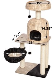 MidWest Feline Nuvo Reid 51.75-in Modern Wicker Cat Tree & Condo slide 2 of 4