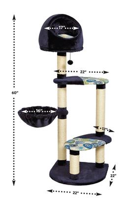 Show full view: MidWest Feline Nuvo Resort 60-in Faux Fur Cat Tree slide 7 of 10