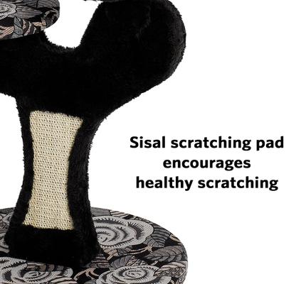Show full view: MidWest Feline Nuvo Salvador 30.75-in Faux Fur Cat Tree, Black Floral slide 5 of 7
