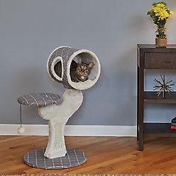 MidWest Feline Nuvo Salvador 30.75-in Faux Fur Cat Tree, Tan Diamond slide 2 of 6