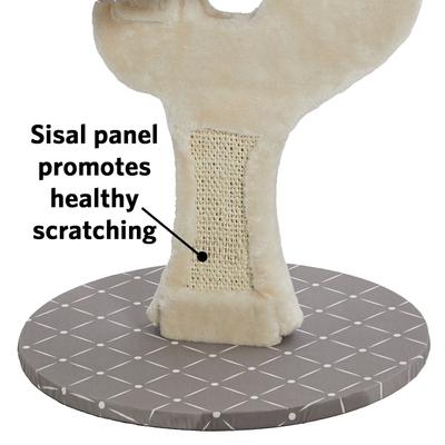 Show full view: MidWest Feline Nuvo Salvador 30.75-in Faux Fur Cat Tree, Tan Diamond slide 4 of 8