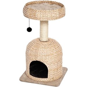 MidWest Feline Nuvo Scout 31.5-in Modern Wicker Cat Tree & Condo