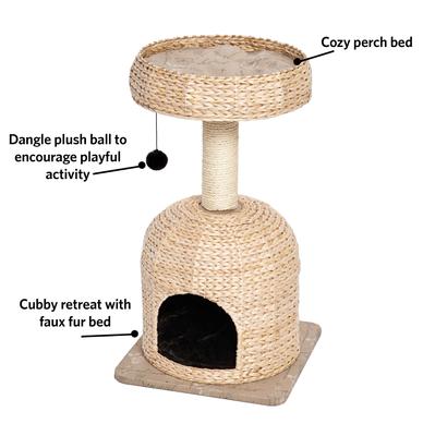Show full view: MidWest Feline Nuvo Scout 31.5-in Modern Wicker Cat Tree & Condo slide 4 of 6