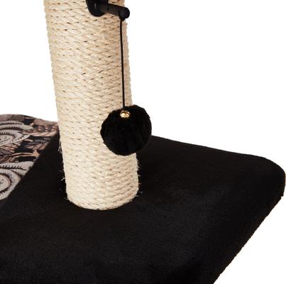 Show full view: MidWest Feline Nuvo Tower 50.5-in Faux Fur Cat Tree & Condo, Black Floral slide 6 of 12