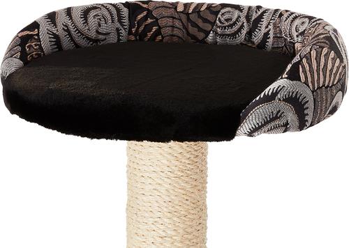 Show full view: MidWest Feline Nuvo Tower 50.5-in Faux Fur Cat Tree & Condo, Black Floral slide 7 of 12