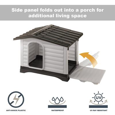 Show full view: MidWest Ferplast Villa Dog Kennel with Folding Porch, Large slide 2 of 6