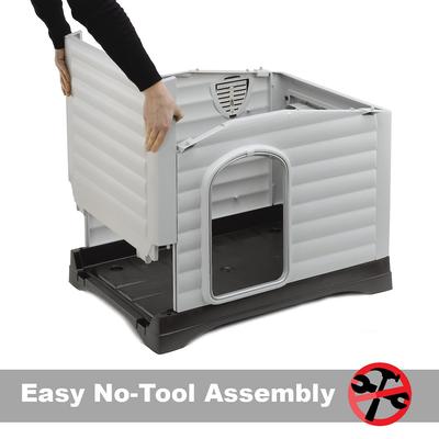 Show full view: MidWest Ferplast Villa Dog Kennel with Folding Porch, Small-Midwest slide 4 of 6