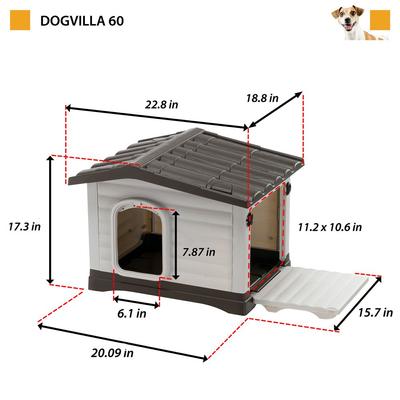 Show full view: MidWest Ferplast Villa Dog Kennel with Folding Porch, Small slide 2 of 9