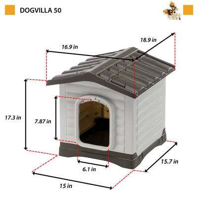 Show full view: MidWest Ferplast Villa Dog Kennel with Folding Porch, X-Small slide 3 of 8